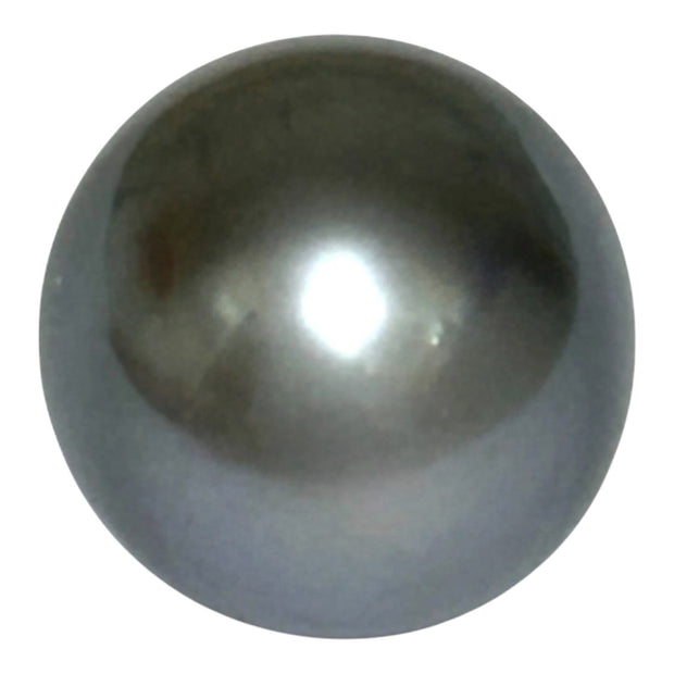 Glorious 14.6 Carat 12 x 15.7mm Tahitian Peacock Grey Green Drop Pearl