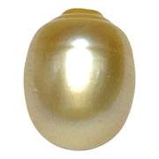 Oval Baroque 12.8 x 16.3mm Natural Gold Philippines South Sea Pearl