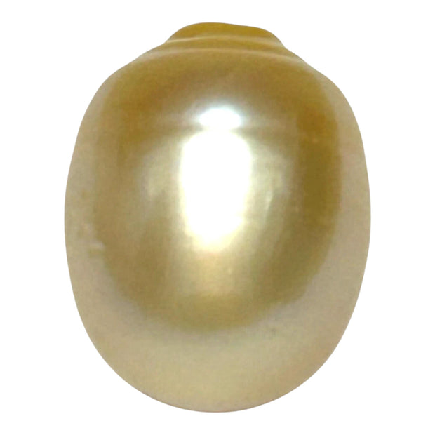 Oval Baroque 12.8 x 16.3mm Natural Gold Philippines South Sea Pearl