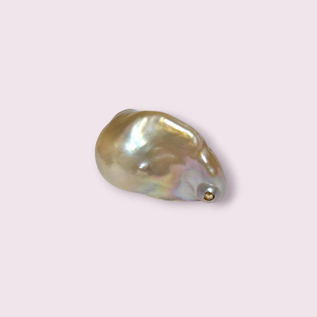 Giant Un-Drilled 116.9 x 13.6 x 25.8mm Keshi Purple Rose Pink Pearl