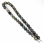 Baroque 8.2 - 14mm 38 pcs Multi Gray Green Tahitian Pearl 16" Strand