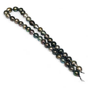Baroque 8.2 - 14mm 38 pcs Multi Gray Green Tahitian Pearl 16" Strand