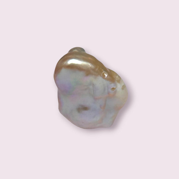 Giant Un-Drilled 116.9 x 13.6 x 25.8mm Keshi Purple Rose Pink Pearl