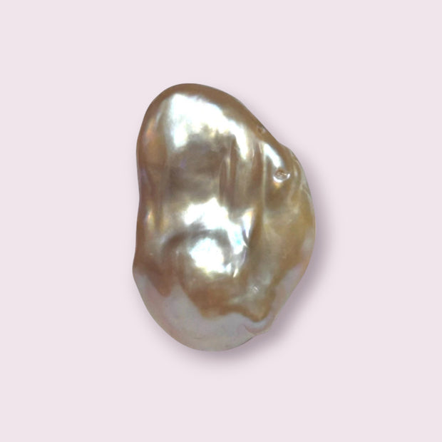 Giant Un-Drilled 116.9 x 13.6 x 25.8mm Keshi Purple Rose Pink Pearl