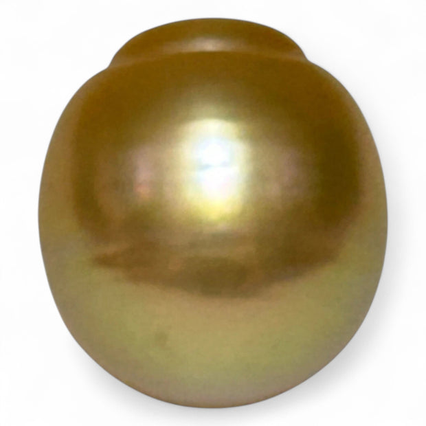 Large 14.2 x 15.6mm 21.7 Carats Deep Gold Philippines South Sea Pearl