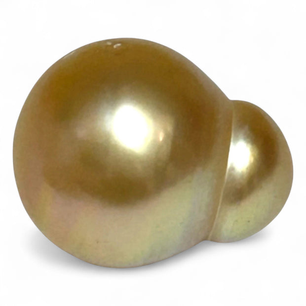 Giant 14.2 x 17.3mm 23 Carat Philippines South Sea Gold Cultured Pearl