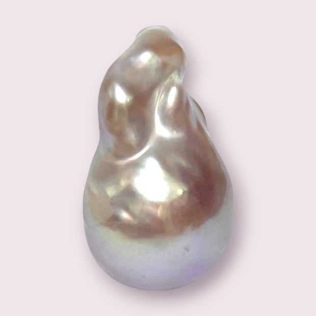 Giant Un-Drilled 20 x 15.4 x 25.8mm Keshi Purple Rose Pink Loose Pearl