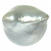 Baroque 11.9 x 13.2mm  Silver Lombok South Sea Keshi Pearl Loose