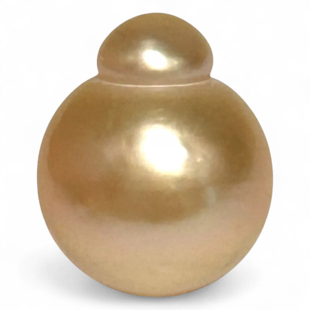 Huge 13.8 x 16.6mm 20 Carat Rich Golden Philippines South Sea Pearl