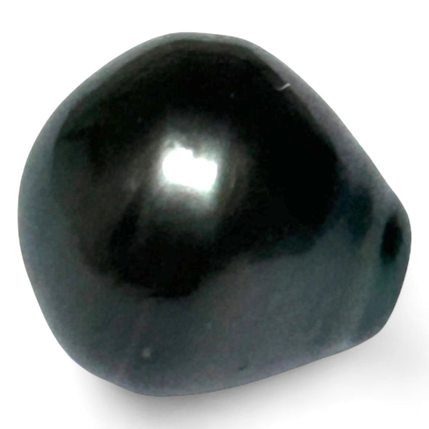 Silky Giant 13.4 x 14.2mm Peacock Black Green Tahitian Pearl Loose