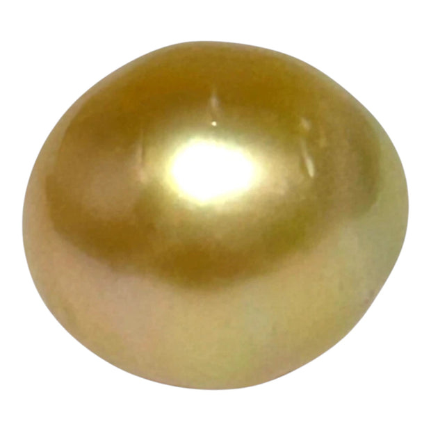 Giant 14.3 x 15.8mm 23.4ct Natural Deep Gold South Sea Pearl Loose