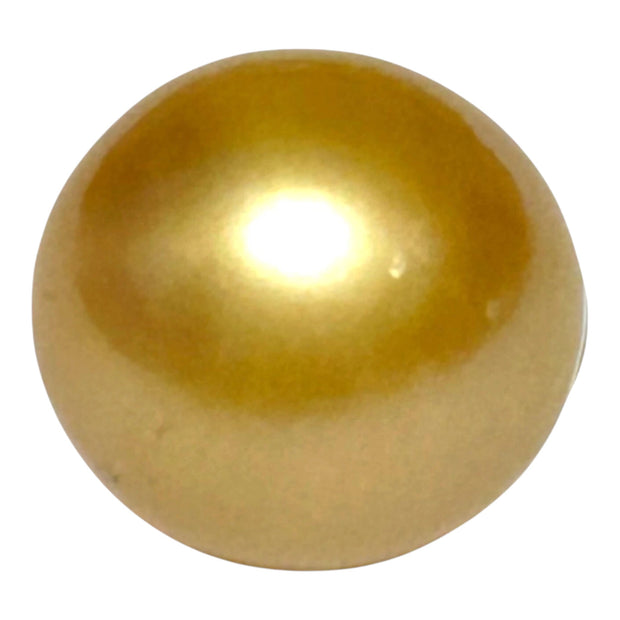 Unique 13.6 x 15mm 19.8 Carats Philippines South Sea Gold Oval Pearl