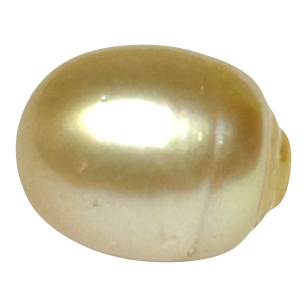 Oval Baroque 12.8 x 16.3mm Natural Gold Philippines South Sea Pearl
