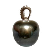 Oval 12.7x13.2mm Tahitian Sea Peacock Black-Green Pearl Pendant