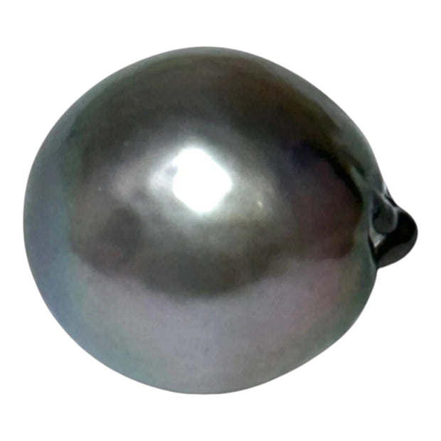 Elegant 13 x 15mm 17.2 Carats Tahitian Pearl – Peacock Mid-Grey Hue