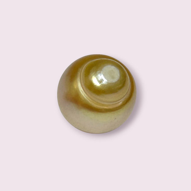 Giant 14.3 x 15.8mm 22.1 Carats Deep Golden South Sea Pearl Loose