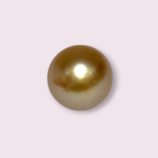 Giant 14.3 x 15.8mm 22.1 Carats Deep Golden South Sea Pearl Loose