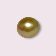 Oval Giant 14.3 x 15.8mm 23.4 Carats Deep Gold South Sea Pearl