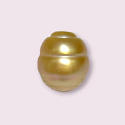 Baroque 13.8 x 16.1mm 22.2 Carats Deep Gold South Sea Loose Pearl