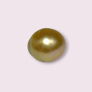 Oval Giant 14.3 x 15.8mm 23.4 Carats Deep Gold South Sea Pearl