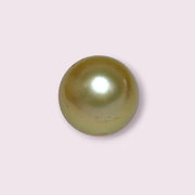 Oval Giant 14.3 x 15.8mm 23.4 Carats Deep Gold South Sea Pearl