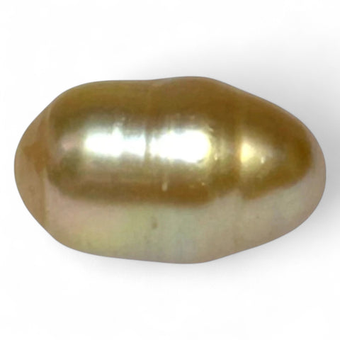 Baroque 12 x 19.3mm 20.3 Carats Natural Deep Gold South Sea Pearl