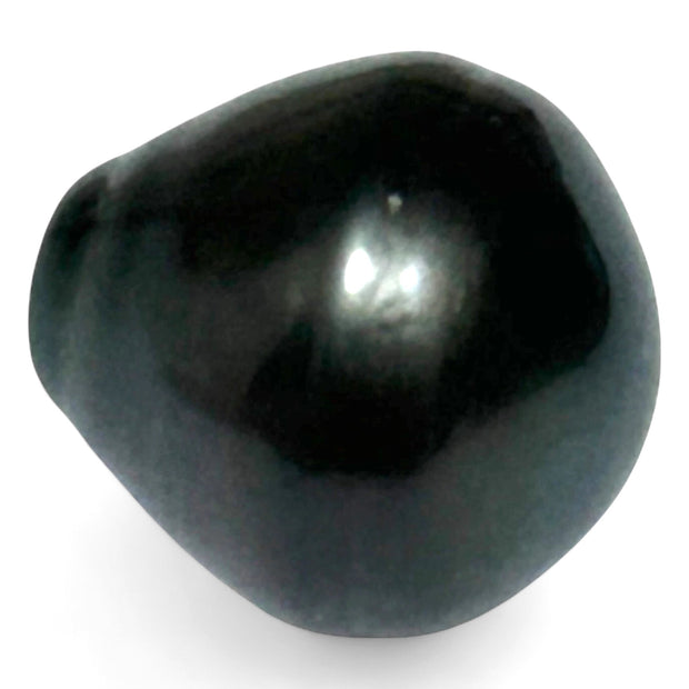 Silky Giant 13.4 x 14.2mm Peacock Black Green Tahitian Pearl Loose