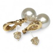 5A Gradings 10.5mm White Round Edison Cultured Pearl Dangle Earrings
