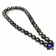 Round 11 - 12mm 36 pcs Tahitian Sea Peacock Black Green Pearl 16" Strand