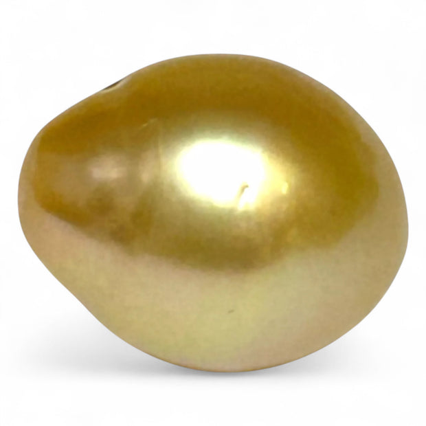 Oval 13.3x16.5mm 19.5ct Golden Philippine South Sea Loose Pearl Loose