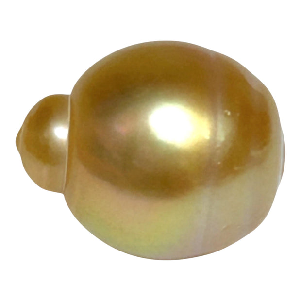 Giant 14.5 × 17.6mm 24.2ct Natural Deep Gold South Sea Pearl Loose