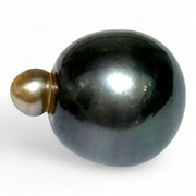 Huge 13 x 16mm 15.8 Carats Tahitian Peacock Black Green Loose Pearl