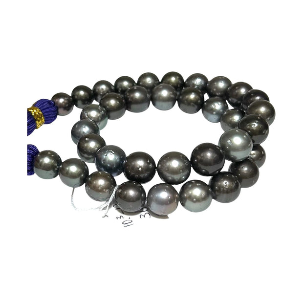 Tahitian Sea 10.3 - 12mm 36 pcs Multi Peacock Color Pearl 16" Strand