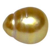 Lustrous Oval 12.8 x 15.2mm Deep Gold Philippines South Sea Pearl