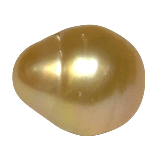 Refined 18.5ct 13.4x15.7mm Philippine South Sea Golen Oval Pearl