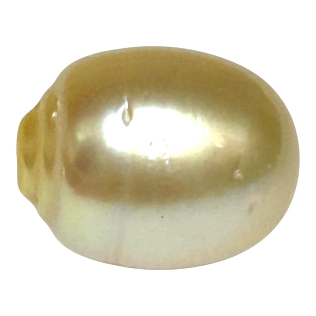Oval Baroque 12.8 x 16.3mm Natural Gold Philippines South Sea Pearl
