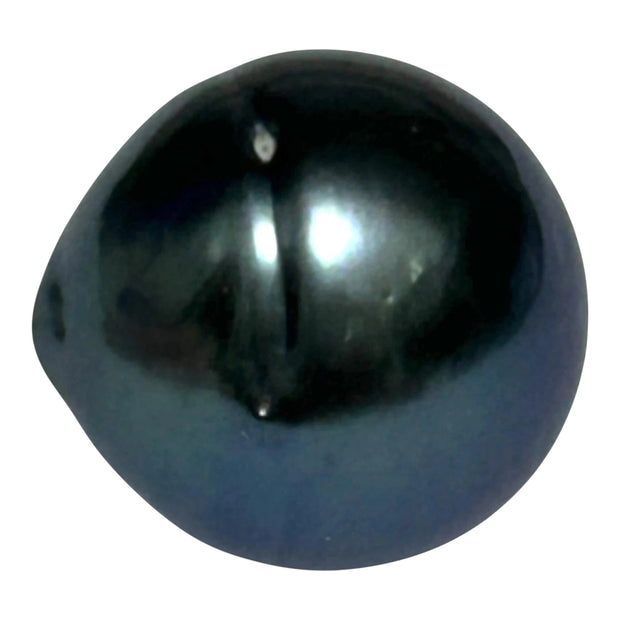 Giant 14.9 x 15.7mm 24 Carat Tahitian Peacock Black Blue Pearl Loose