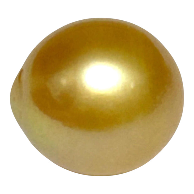 Unique 13.6 x 15mm 19.8 Carats Philippines South Sea Gold Oval Pearl