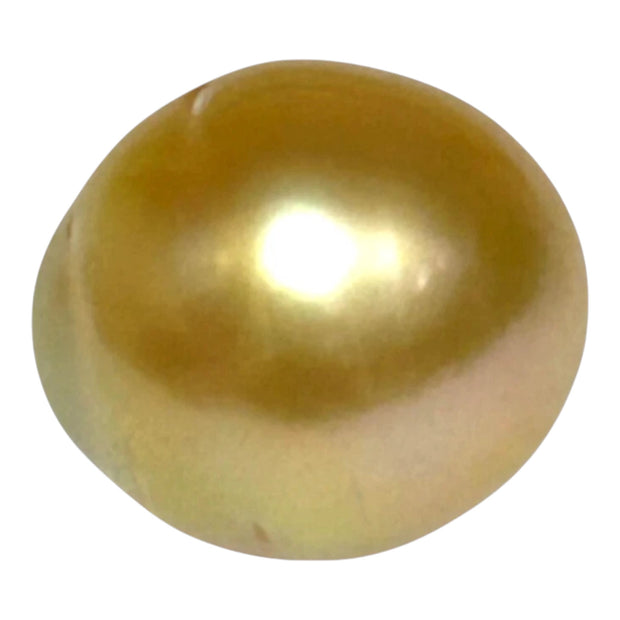 Giant 14.3 x 15.8mm 23.4ct Natural Deep Gold South Sea Pearl Loose