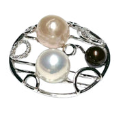 Gorgeous Triple Edison Multi Round 6 - 10 mm Cultured Pearls Pendant