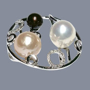 Gorgeous Triple Edison Multi Round 6 - 10 mm Cultured Pearls Pendant