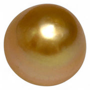 Enormous 14.9 x 15.2mm 23.5 Carat Deep Gold Philippines South Sea Pearl