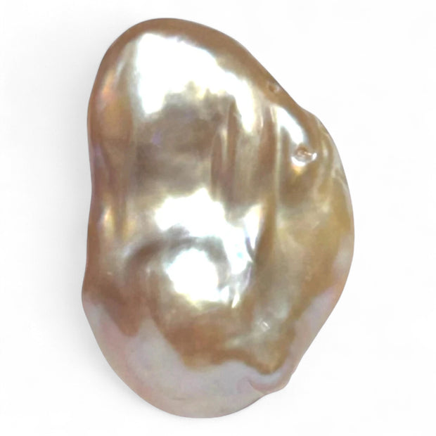 RARE Un-Drilled 16.9 x 13.6 x 25.8mm Keshi Purple Rose Pink Pearl