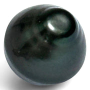 Silky Giant 13.4 x 14.2mm Peacock Black Green Tahitian Pearl Loose