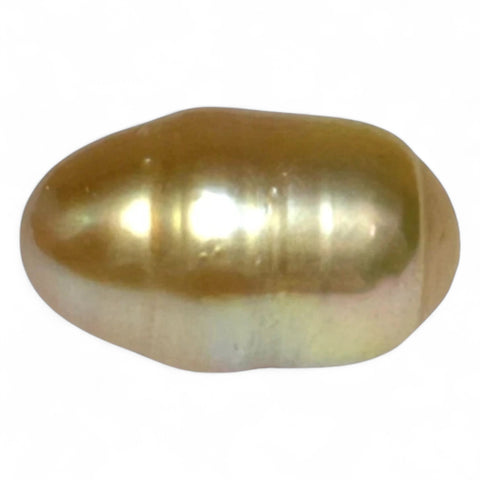 Baroque 12 x 19.3mm 20.3 Carats Natural Deep Gold South Sea Pearl
