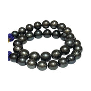 Round 11 - 13mm 34 pcs Tahitian Peacock Black Green Pearl 16" Strand
