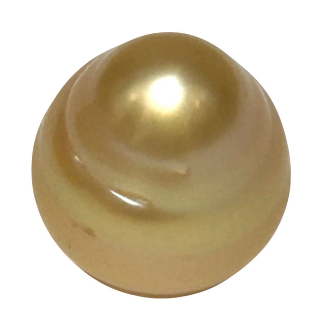 Refined 18.5ct 13.4x15.7mm Philippine South Sea Golen Oval Pearl