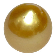 Unique 13.6 x 15mm 19.8 Carats Philippines South Sea Gold Oval Pearl