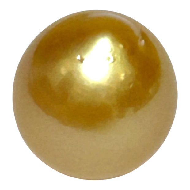 Unique 13.6 x 15mm 19.8 Carats Philippines South Sea Gold Oval Pearl