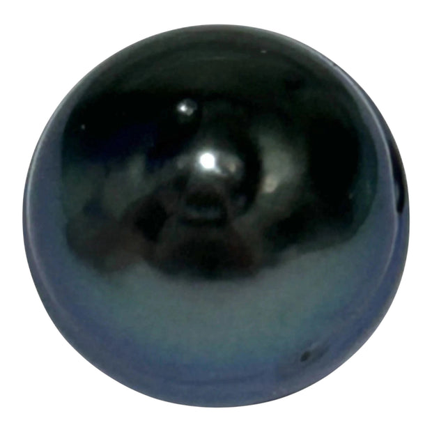 Giant 14.9 x 15.7mm 24 Carat Tahitian Peacock Black Blue Pearl Loose